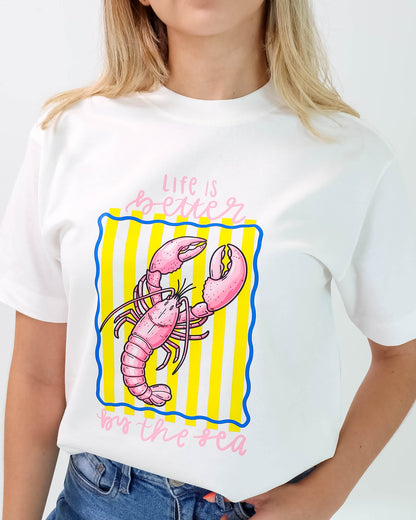 Camiseta de Mujer "Sea Vibes" en Algodón Premium Peruano | Maitex
