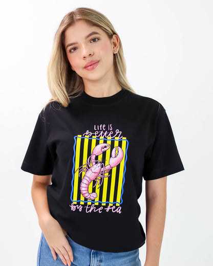 Camiseta de Mujer "Sea Vibes" en Algodón Premium Peruano | Maitex