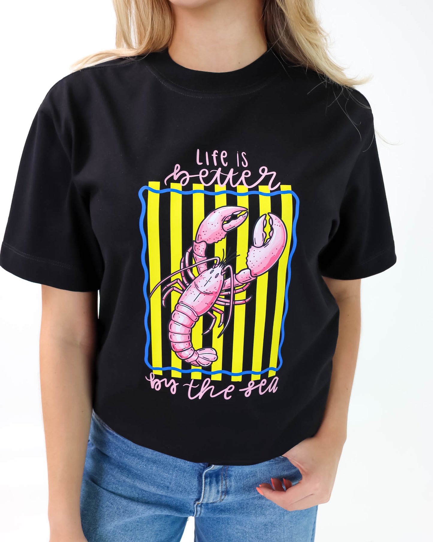 Camiseta de Mujer "Sea Vibes" en Algodón Premium Peruano | Maitex