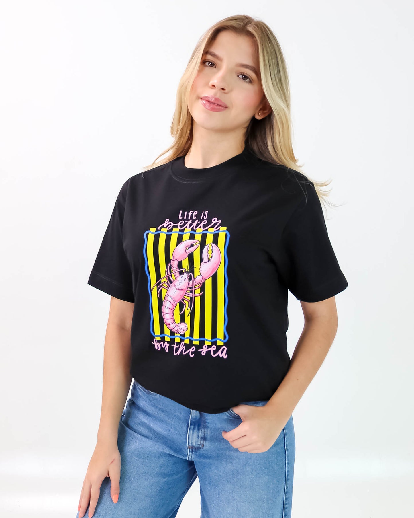 Camiseta de Mujer "Sea Vibes" en Algodón Premium Peruano | Maitex