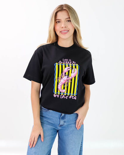 Camiseta de Mujer "Sea Vibes" en Algodón Premium Peruano | Maitex