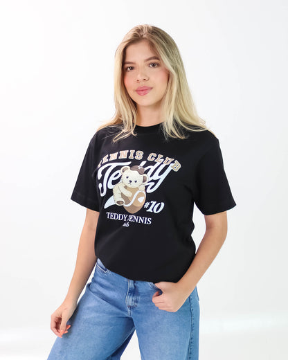 Camiseta de Mujer "Teddy Tennis Club" en Algodón Peruano Premium | Maitex