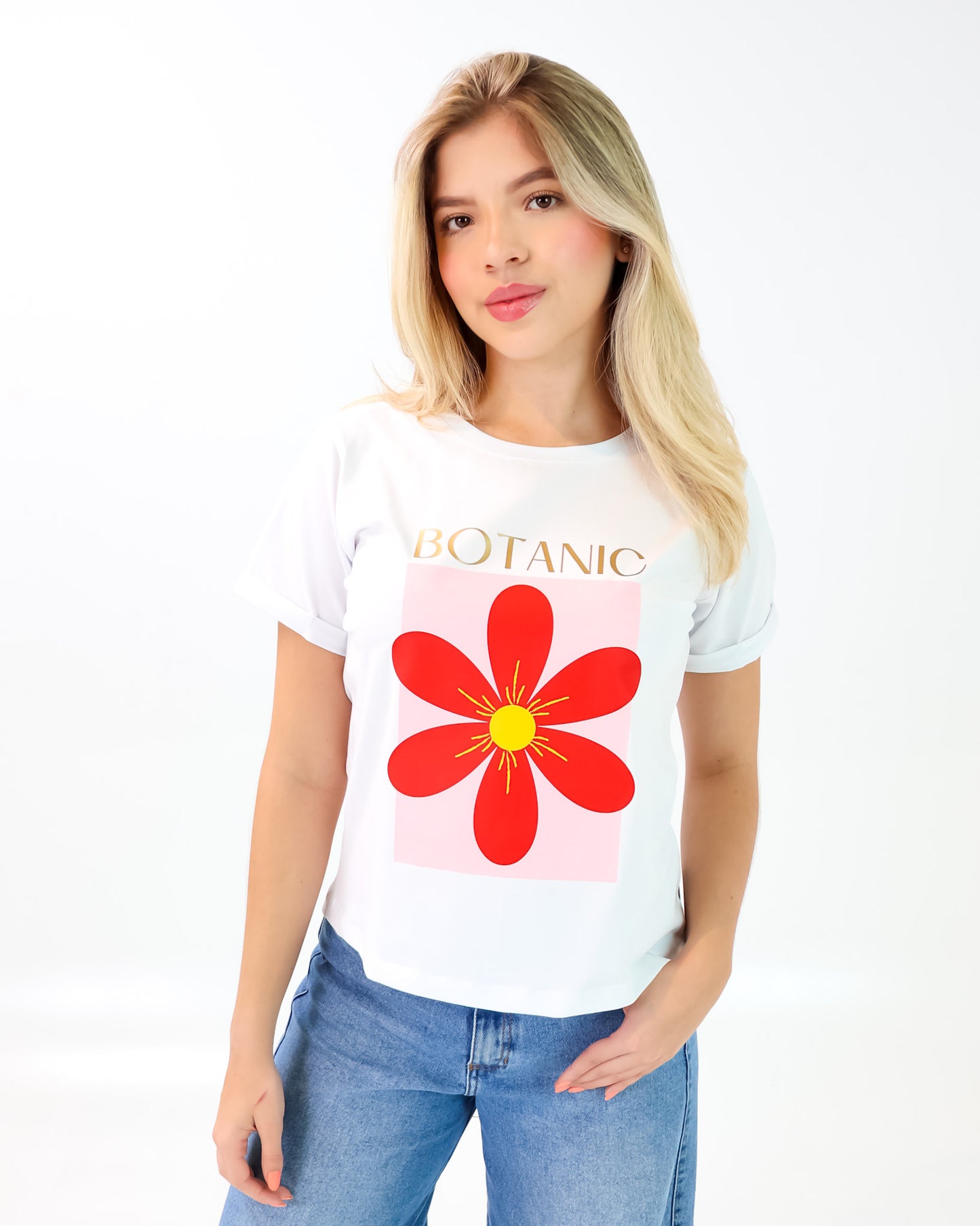 Camiseta de Mujer "Botanic" en Tela Fría | Maitex