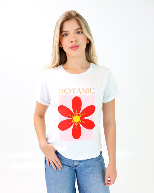 Camiseta de Mujer "Botanic" en Tela Fría | Maitex