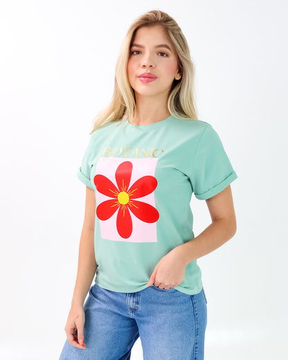 Camiseta de Mujer "Botanic" en Tela Fría | Maitex