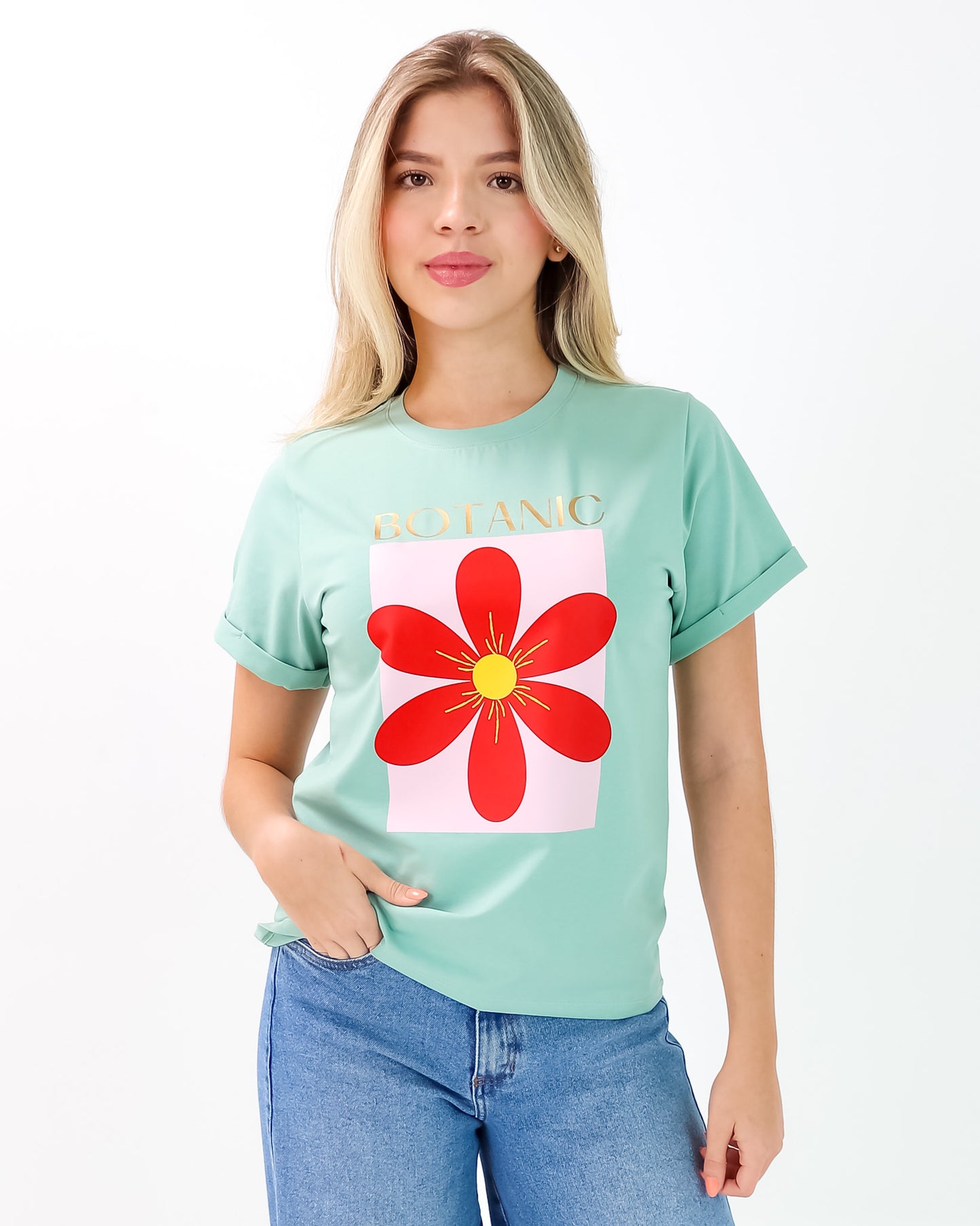 Camiseta de Mujer "Botanic" en Tela Fría | Maitex
