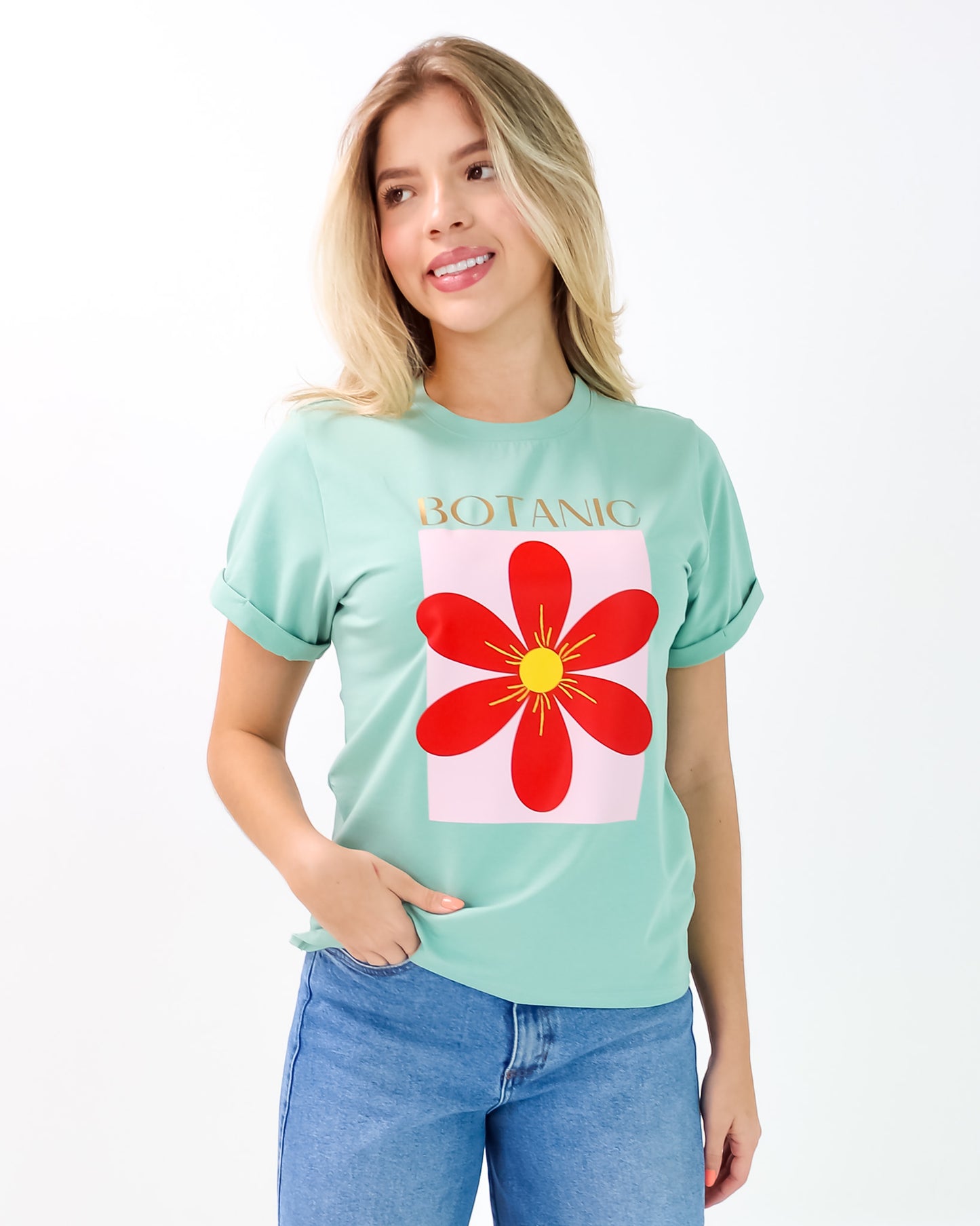 Camiseta de Mujer "Botanic" en Tela Fría | Maitex