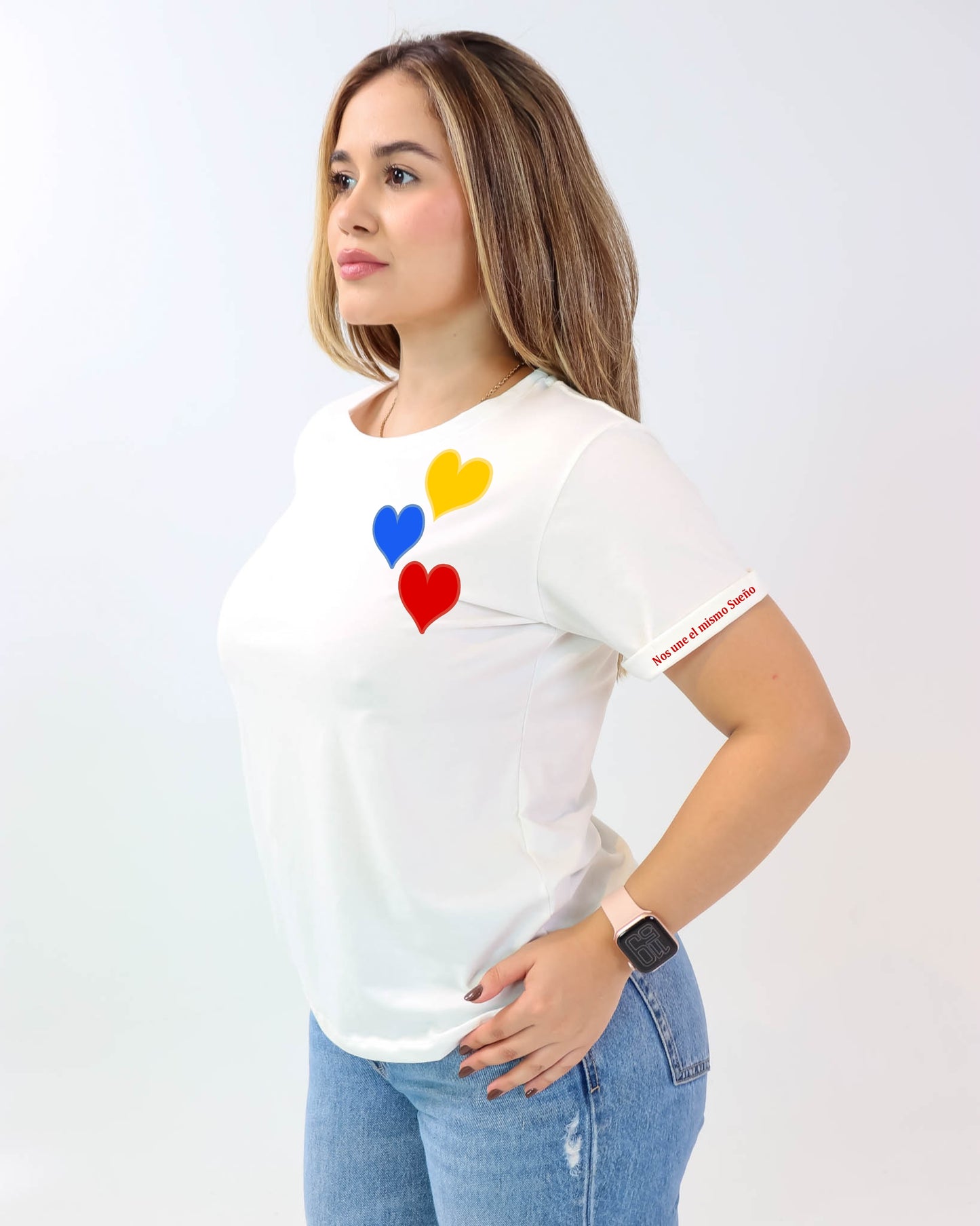Camiseta de mujer "Nos une el mismo sueño" en Tela Fria | Maitex