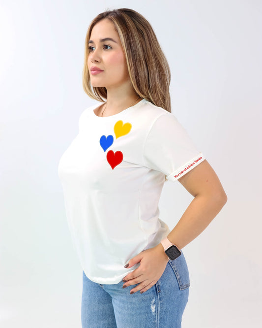 Camiseta de mujer "Nos une el mismo sueño" en Tela Fria | Maitex