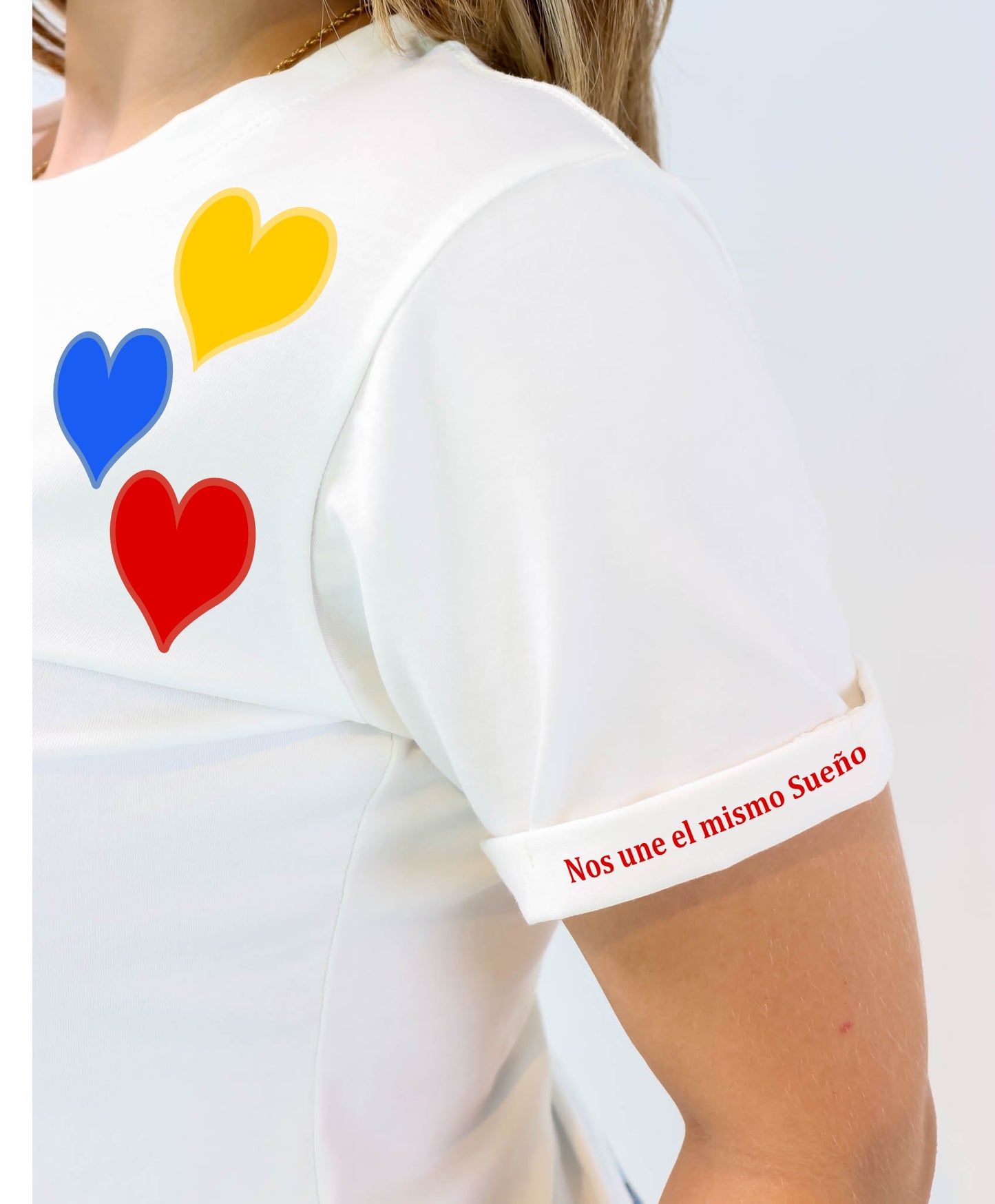 Camiseta de mujer "Nos une el mismo sueño" en Tela Fria | Maitex