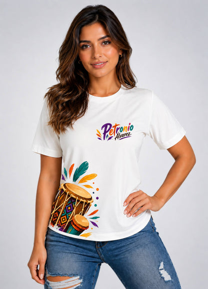 Camiseta de mujer "Ritmo Petronio" en Algodón Premium Peruano | Maitex