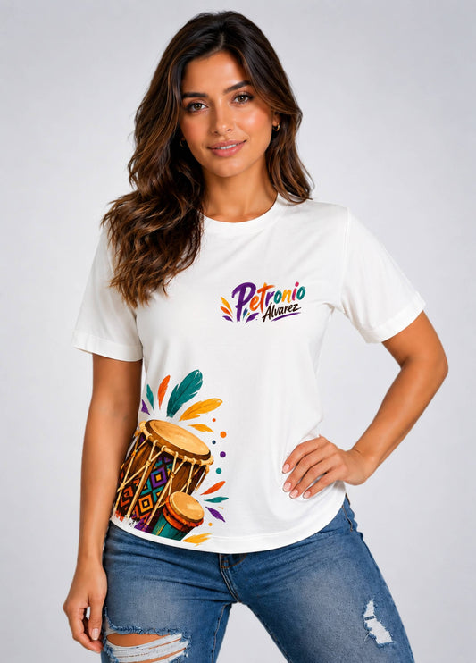 Camiseta de mujer "Ritmo Petronio" en Algodón Premium Peruano | Maitex
