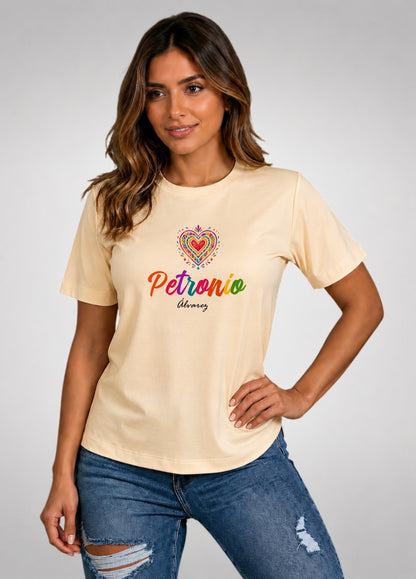 Camiseta de mujer "Latido Petronio" en Algodón Premium Peruano | Maitex