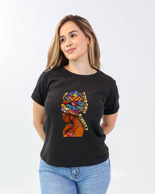 Camiseta de mujer "Petronio Álvarez" en Tela Fría | Maitex