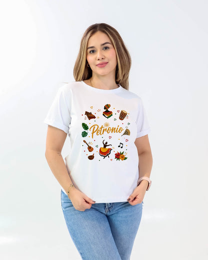 Camiseta de mujer "Festival Petronio" en Tela Fría | Maitex