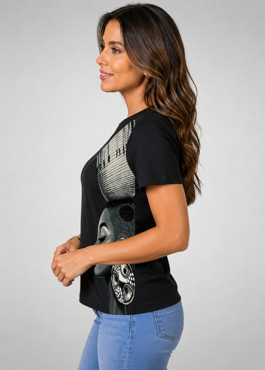 Camiseta de mujer "Mujer Ancestral" en Algodón Premium Peruano | Maitex