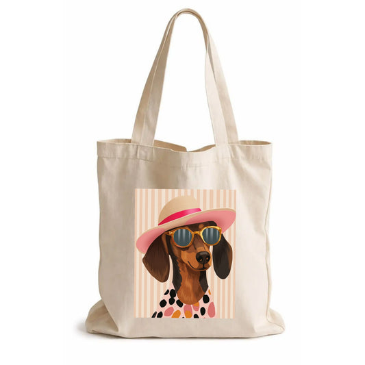 Tote Bag "Summer Dachshund" en Lona Biodegradable | Maitex