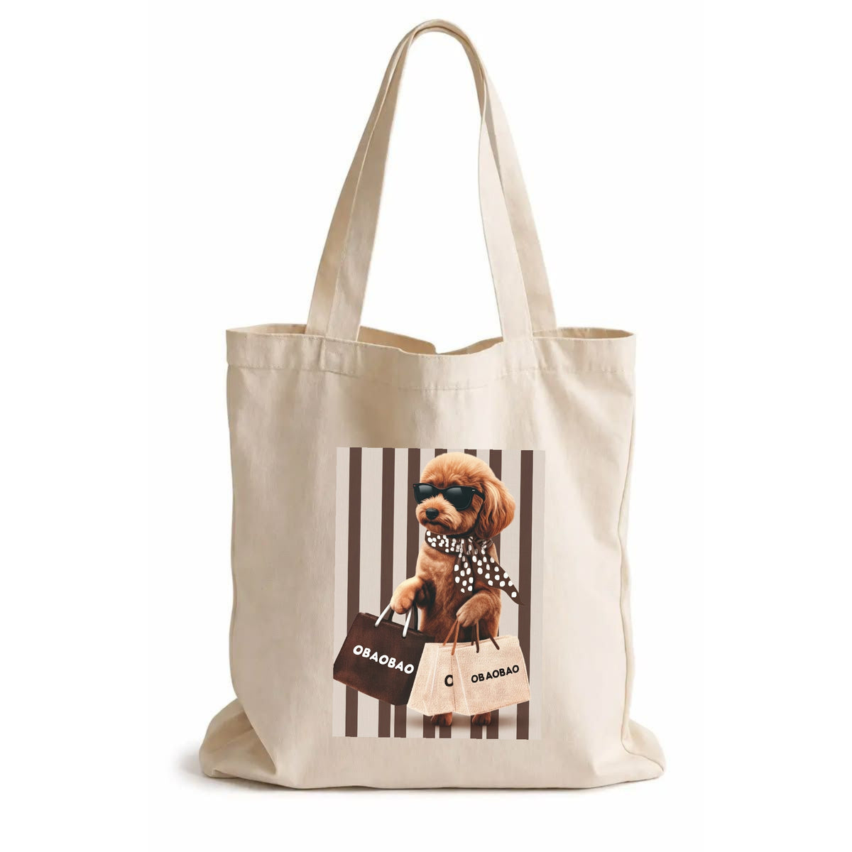 Tote Bag "Shopping Poodle" en Lona Biodegradable | Maitex